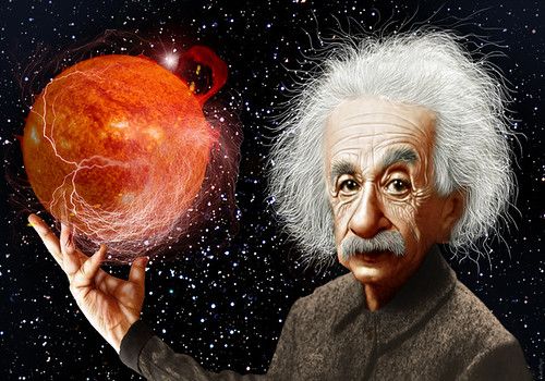 albert einstein & ball of energy